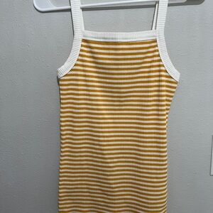 Old Navy Yellow and White Striped Tank